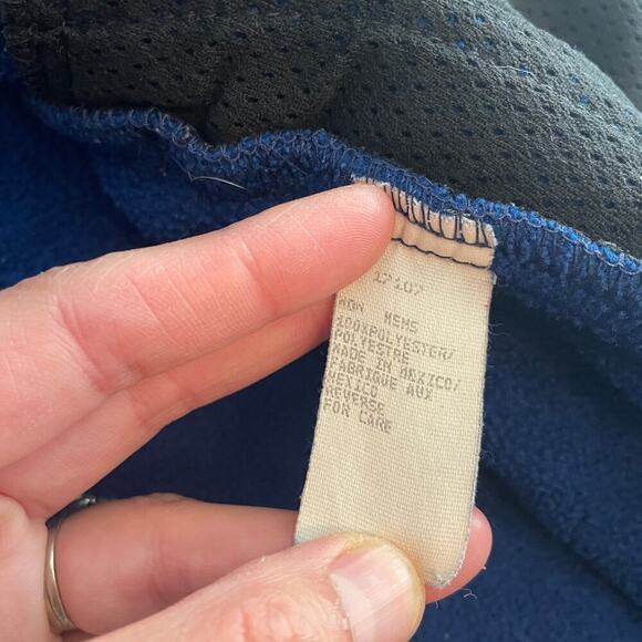Vintage Woolrich Polartec Fleece Full Zip Sweatshirt Jacket Mens Medium Blue 90s - Picture 7 of 13